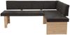Eckbank Lorena / Linn EB, Stoff, Webstoff, Braun, Holzfarben, 140 x 83 x 200 cm Bild 2