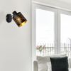 Wandleuchte, schwarz, goldfarben, verstellbar, H 14,5 cm Bild 3