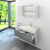 Badmöbel Set Gently 2 V1 Weiß/Grau MDF Waschtisch 80cm mit 5W LED-Strahler / Energiebox Bild 3