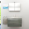 Badmöbel Set Gently 2 V1 Weiß/Grau MDF Waschtisch 80cm mit 5W LED-Strahler / Energiebox Bild 2