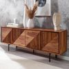Lowboard Sheesham Massivholz 140x54x33cm TV-Kommode 4 Türen Modern Wohnzimmer Bild 3