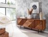 Lowboard Sheesham Massivholz 140x54x33cm TV-Kommode 4 Türen Modern Wohnzimmer Bild 5