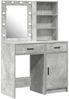 vidaXL Schminktischset mit LED mit Tür 2 pcs Beton Grau Holzwerkstoff 3334275 Bild 2