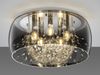 Kristall LED Deckenleuchte Glas Chrom verspiegelt & Rauchglas Optik, Ø 50cm Bild 3