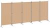 vidaXL 5-teiliger Raumteiler Beige 433 x 180 cm Stoff 42039229 Bild 2