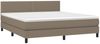 vidaXL Boxspringbett mit Matratze Taupe 180x200 cm Stoff 3139997 Bild 3