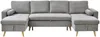 Vente-unique - KORI Sofa Stoff Grau - B 146 cm x H 85 cm x L 288 cm Bild 3
