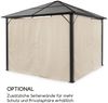 Pantheon Solid Sky Ambient Solar Pavillon mit grauem Dach 3x3 m Polycarbonat Aluminium Anthrazit Bild 5
