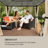 Pantheon Solid Sky Ambient Solar Pavillon mit grauem Dach 3x3 m Polycarbonat Aluminium Anthrazit Bild 2