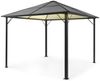 Pantheon Solid Sky Ambient Solar Pavillon mit grauem Dach 3x3 m Polycarbonat Aluminium Anthrazit Bild 4