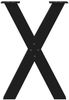 vidaXL Esstischbeine X-Form 2 Stk. Schwarz 60x(72-73) cm Stahl 4012972 Bild 5