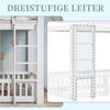 SeedWave Hochbett Holzbett Kinderbett mit Dreistufiger Leiter, Flexibler Raum, 90x200 cm Etagenbett beinhaltet eine Liegefläche mit Schutzgeländern Bild 4