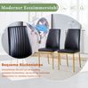 Esszimmerstuhl 4er-Set aus Kunstleder mit goldfarbenen Metallbeinen, modern Bild 2