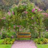 Relaxdays Gartenbank Flechtdesign Bild 2