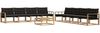 vidaXL Outdoor-Sofagarnitur 9 pcs Weiß und Schwarz 79 x 79 x 37 cm 3388546 Bild 2