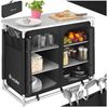 tectake Campingtisch Campingschrank Deluxe mit Aluminiumgestell und 6 Fächern (1-St, 1 tlg), Sehr kompakt zerlegbarer Campingschrank mit Aluminiumgestell Bild 5