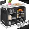 tectake Campingtisch Campingschrank Deluxe mit Aluminiumgestell und 6 Fächern (1-St, 1 tlg), Sehr kompakt zerlegbarer Campingschrank mit Aluminiumgestell Bild 4