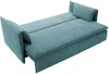 Vente-unique - TEODORA Sofa SamtStoff Blau - B 105 cm x H 89 cm x L 218 cm Bild 5