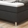 Boxspringbett KING de Luxe 180x200 cm Webstoff anthrazit mit integriertem Topper Bild 3