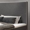 Boxspringbett KING de Luxe 180x200 cm Webstoff anthrazit mit integriertem Topper Bild 2