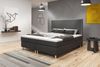 Boxspringbett KING de Luxe 180x200 cm Webstoff anthrazit mit integriertem Topper Bild 5