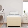 vidaXL Bettrahmen mit Matratze Creme 90 x 200 cm Stoff 3398345 Bild 4