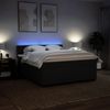 vidaXL Boxspringbett mit Matratze Schwarz 180x200 cm Stoff 3288262 Bild 5
