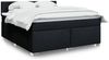 vidaXL Boxspringbett mit Matratze Schwarz 180x200 cm Stoff 3288262 Bild 1