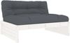 vidaXL 4-tlg. Garten-Lounge-Set mit Kissen Weiß Massivholz 3186138 Bild 4