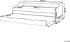 Ausziehbett Kiefernholz LUNERAY 90 x 200 cm Rosa Bild 2