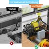SURFOU Küchenorganizer-Set Spülbecken Organizer, wandmontiert ohne Bohren mit Ablaufrinne, Für Ordnung an der Spüle – Ihr praktischer spülbecken organizer Bild 4