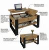 TREND WERK Couchtisch Lift-Couchtisch höhenverstellbar Sofatisch 92×54 cm mit Stauraum (verstecktem Fach Wohnzimmertisch Holz modern Wohnzimmertisch) Bild 4