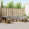 vidaXL Outdoor-Sofagarnitur mit Kissen 9 pcs Weiß und Hellgrau 3389861 Bild 1