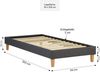 Homestyle4u Polsterbett 90x200 cm, ohne Matratze Bild 3