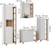 Badmöbel-Set Karen Sonoma/Weiß 4 Teile Vicco Bild 2
