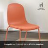KHG Stapelstuhl Küchenstuhl Orange, bis 120 kg belastbar, Minimalistischer Stil, Stapelbar, 4-Fußgestell, Ton-in-Ton Kunststoffsitzschale gepolstert Bild 4