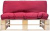 vidaXL Outdoor-Sofa Paletten mit Kissen in Rot Kiefernholz 277478 Bild 2