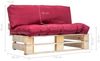 vidaXL Outdoor-Sofa Paletten mit Kissen in Rot Kiefernholz 277478 Bild 5