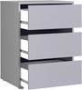 FORTE Extras Robes/Kds Schubkastenblock, Holzwerkstoff, Grau, 51 x 70,6 x 39,6 cm Bild 4