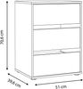 FORTE Extras Robes/Kds Schubkastenblock, Holzwerkstoff, Grau, 51 x 70,6 x 39,6 cm Bild 5