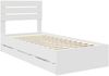 vidaXL Bettrahmen mit Schubladen Weiß 75 x 190 cm Ingenieurs Holz 3411539 Bild 4