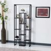 Pflanzregal Blaavandshuk 150 x 60 x 19 cm Schwarz / Marmor-Optik [en. casa] Bild 2