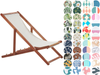 Set mit 2 klappbaren Liegestühlen ANZIO mit Ersatzstoffen Akazienholz Dunkelbraun Bild 4