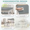 Kindertisch-Set aus MDF und Kiefernholz mit 2 Stühlen, Grau Bild 4