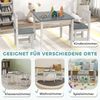 Kindertisch-Set aus MDF und Kiefernholz mit 2 Stühlen, Grau Bild 3