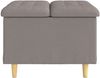 vidaXL Aufbewahrungsottomane mit Kissen Taupe 60 x 60 x 45 cm Stoff 876822 Bild 5