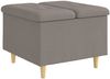 vidaXL Aufbewahrungsottomane mit Kissen Taupe 60 x 60 x 45 cm Stoff 876822 Bild 2