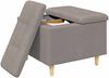 vidaXL Aufbewahrungsottomane mit Kissen Taupe 60 x 60 x 45 cm Stoff 876822 Bild 3