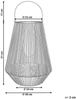 Solarbetriebene Laterne LUSWISHI 68 cm Naturfarben Bild 2