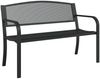 vidaXL Gartenbank 119 cm Schwarz Stahl 4002827 Bild 2